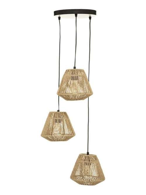 Suspension corde 3 lampes Jily naturel D20 - Kiabi