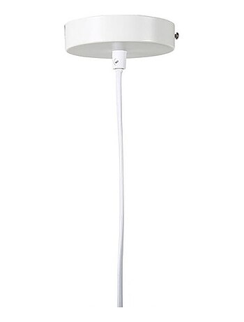 Suspension cylindrique Ginkgo blanc doré D40