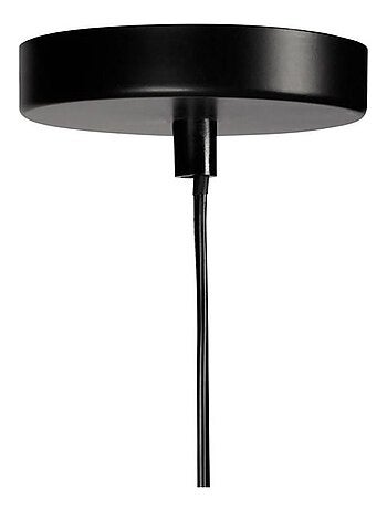 Suspension cylindrique métal lin Arsène noire beige