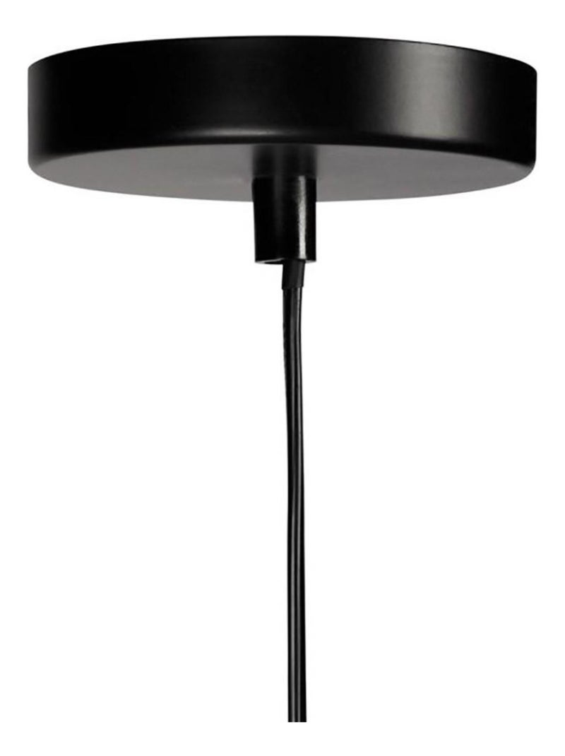 Suspension cylindrique métal lin Arsène noire beige Noir - Kiabi
