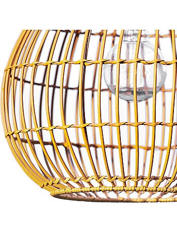Suspension de jardin en rotin solaire, 47cm, Marron