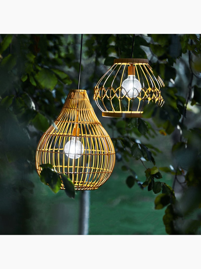 Suspension de jardin en rotin solaire, 47cm, Marron Marron - Kiabi