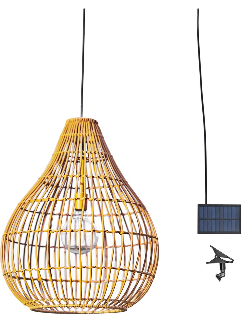 Suspension de jardin en rotin solaire, 47cm, Marron Marron - Kiabi