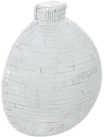 Suspension de noël disco à facettes argentée h. 31,5 cm