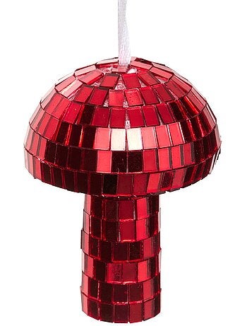 Suspension de sapin champignon effet disco 8 cm