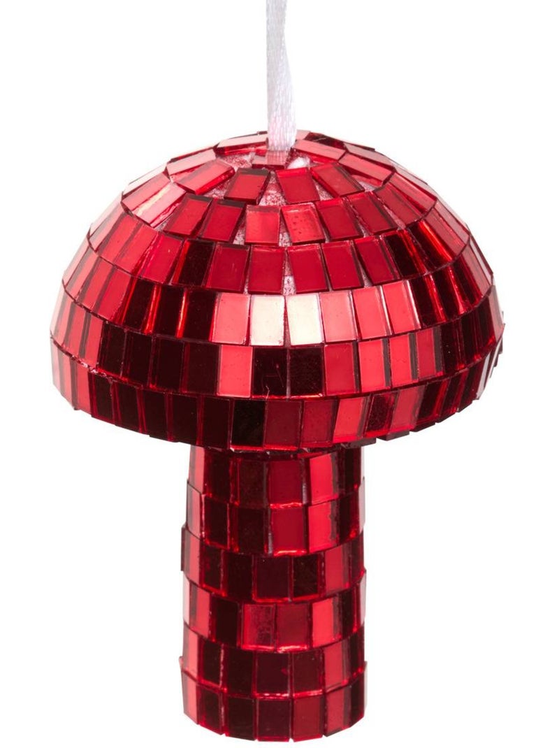 Suspension de sapin champignon effet disco 8 cm Argent - Kiabi