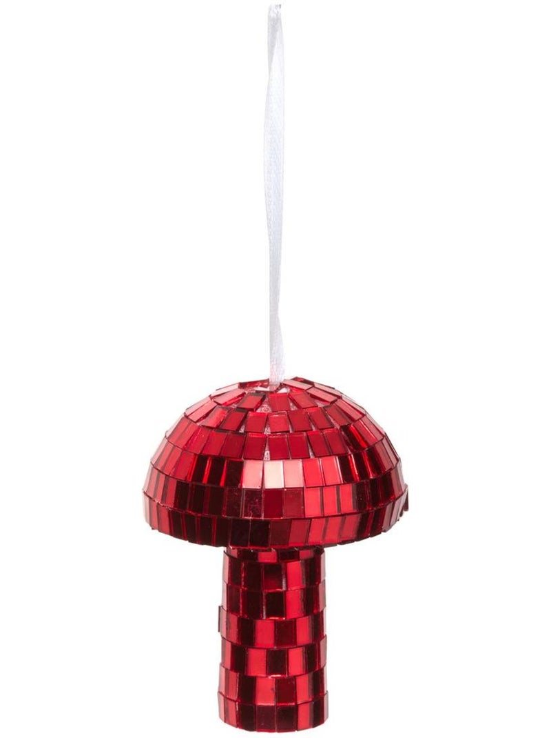 Suspension de sapin champignon effet disco 8 cm Rouge - Kiabi