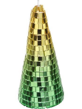 Suspension de sapin en forme de sapin effet disco vert 5 cm