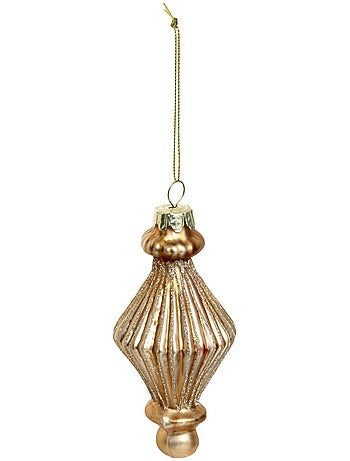 Suspension de sapin lustre en verre doré 13 cm