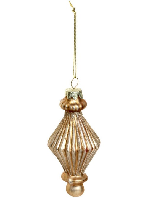 Suspension de sapin lustre en verre doré 13 cm - Kiabi