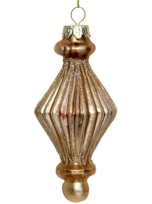 Suspension de sapin lustre en verre doré 13 cm - Kiabi