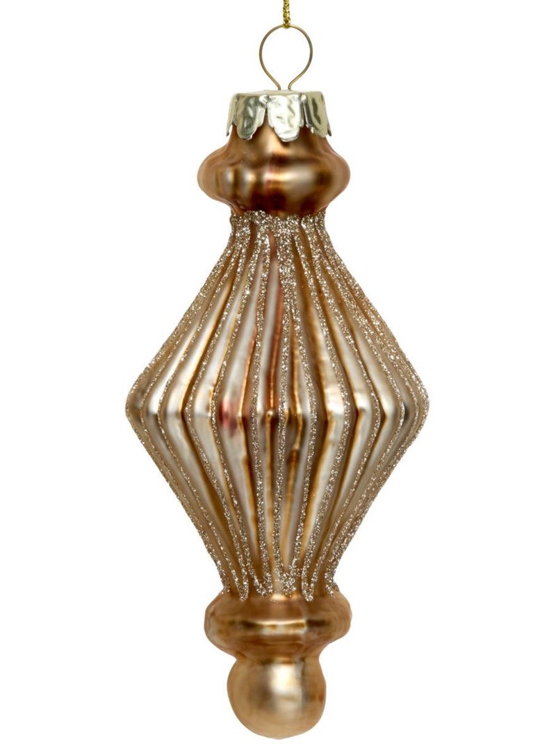 Suspension de sapin lustre en verre doré 13 cm Doré - Kiabi