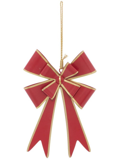 Suspension de sapin nœud double en métal 15 cm - Kiabi Suspension de sapin nœud double en métal 15 cm - Kiabi