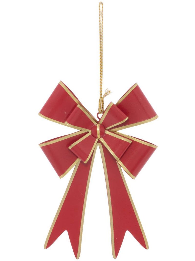 Suspension de sapin nœud double en métal 15 cm Vert - Kiabi