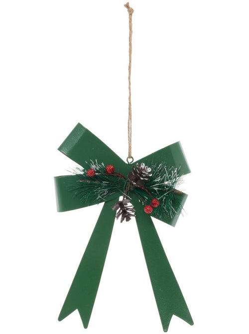 Suspension de sapin nœud et branche en métal vert 17 cm - Kiabi