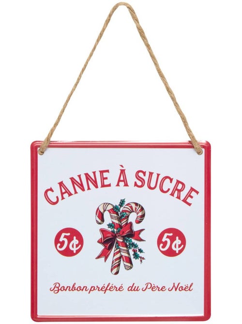Suspension de sapin pancarte sucre en métal 12 cm - Kiabi