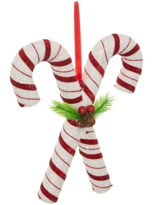 Suspension de sapin sucre d'orge double 30 cm - Kiabi