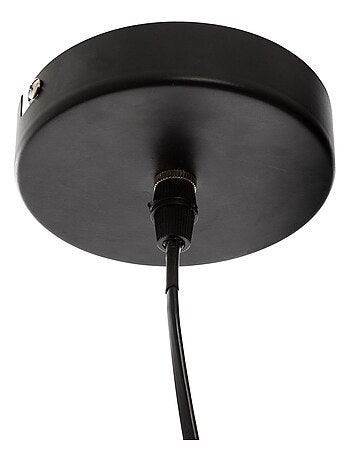 Suspension design en métal et raphia