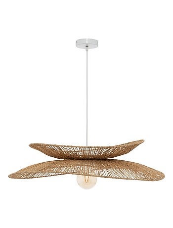 Suspension diam 69.5 cm métal et jute beige