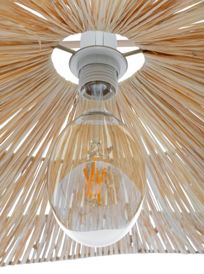 Suspension diam 78 cm raphia Beige - Kiabi