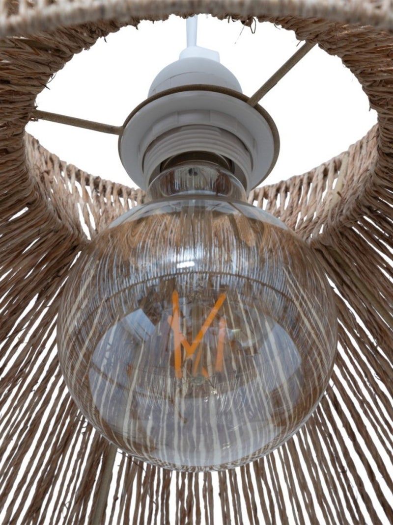 Suspension diamètre 38 cm en métal et jute Beige - Kiabi