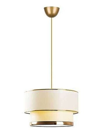 Suspension double cylindre en coton et métal design vintage EPHESE