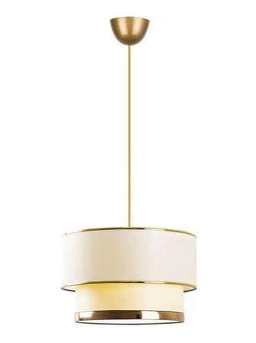 Suspension double cylindre en coton et métal design vintage EPHESE - Kiabi