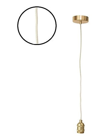 Suspension douille doré satiné