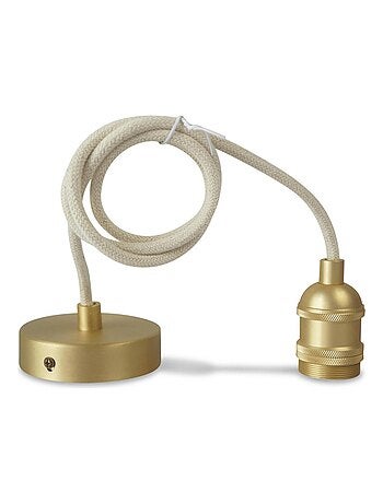 Suspension douille doré satiné