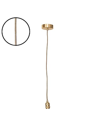 Suspension douille doré satiné