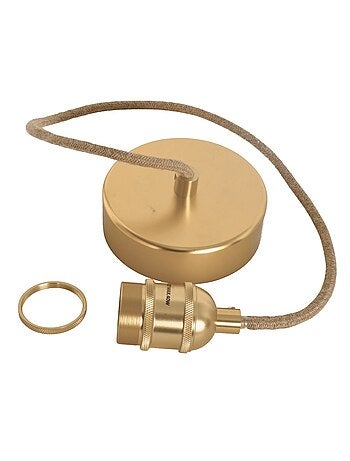 Suspension douille doré satiné