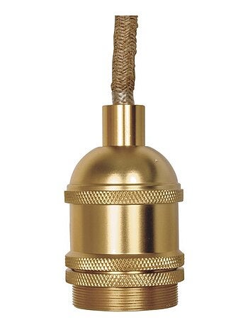 Suspension douille doré satiné