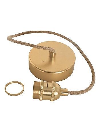 Suspension douille doré satiné
