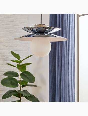 Suspension en acier globe en opaline OMIA