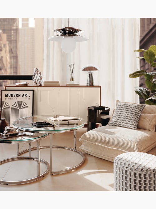 Suspension en acier globe en opaline OMIA - Kiabi