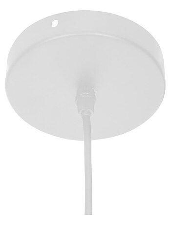 Suspension en bambou diam 28cm avec pompons