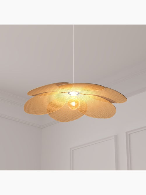 Suspension en bambou forme fleur à pétales 62cm RYM - Kiabi Suspension en bambou forme fleur à pétales 62cm RYM - Kiabi