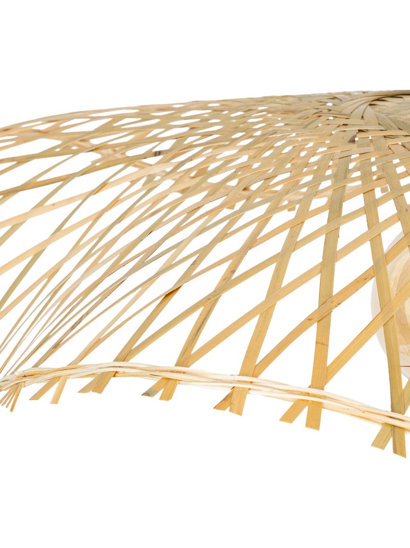 Suspension en bambou tressé ajouré TESS Beige - Kiabi