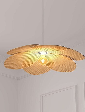 Suspension en bois et acier pétales