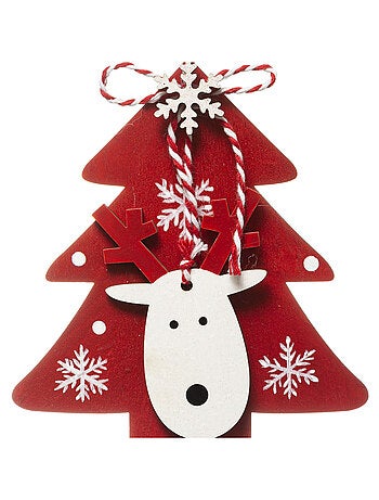 Suspension en bois sapin et renne