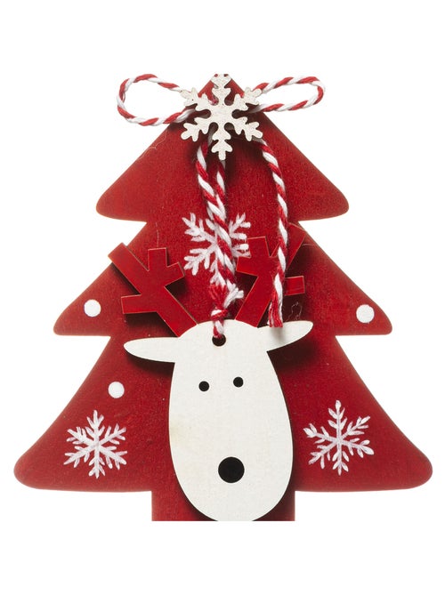 Suspension en bois sapin et renne - Kiabi
