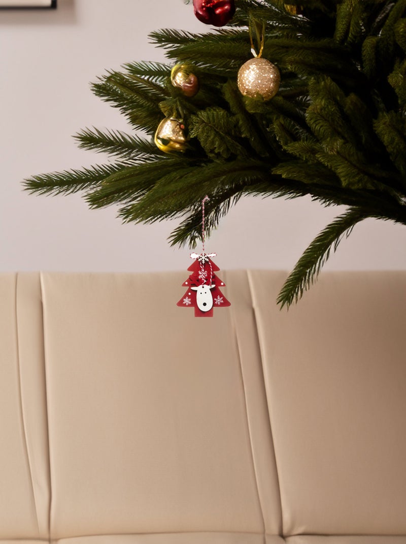 Suspension en bois sapin et renne Rouge - Kiabi