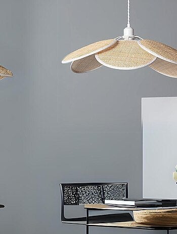 Suspension en cannage blanc