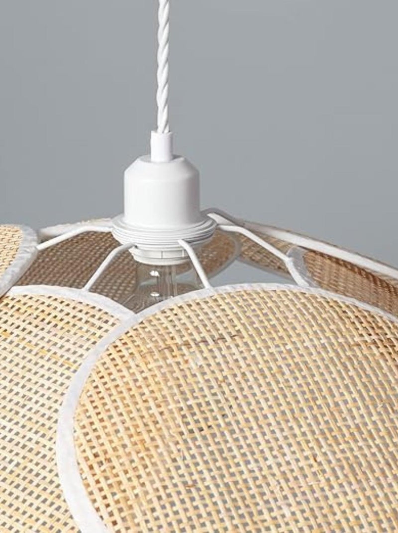 Suspension en cannage blanc Beige - Kiabi