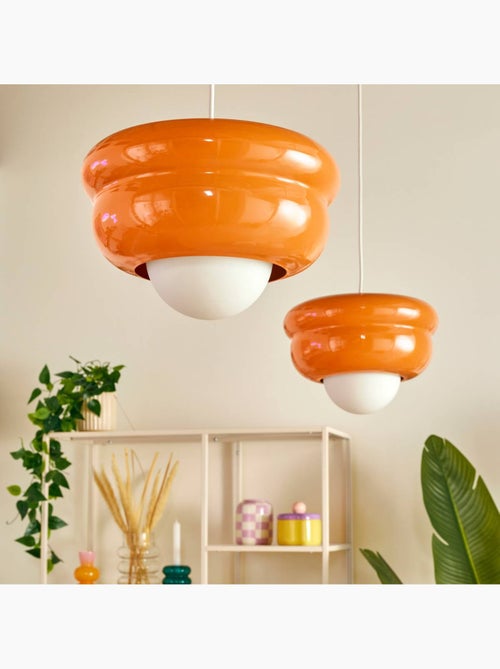 Suspension en fonte diffuseur en verre 28cm PATTY - Kiabi