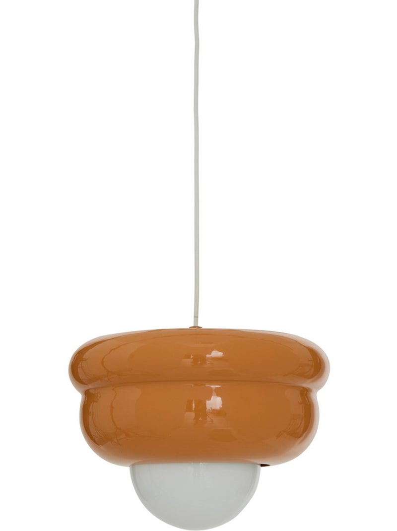 Suspension en fonte diffuseur en verre 28cm PATTY Orange - Kiabi
