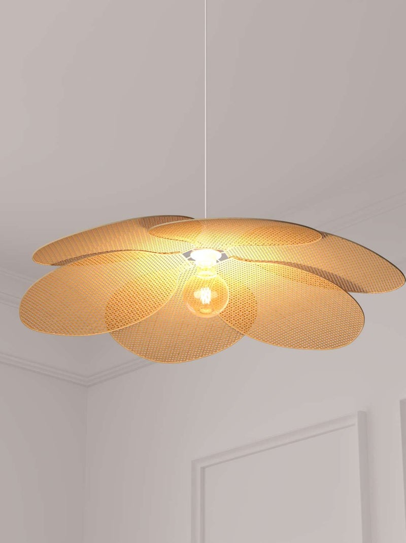 Suspension en forme de pétales en bois et acier RYM Beige - Kiabi
