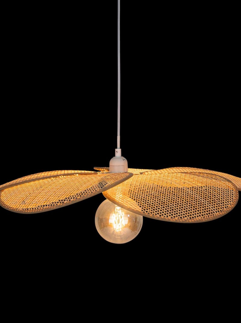 Suspension en forme de pétales en bois et acier RYM Beige - Kiabi