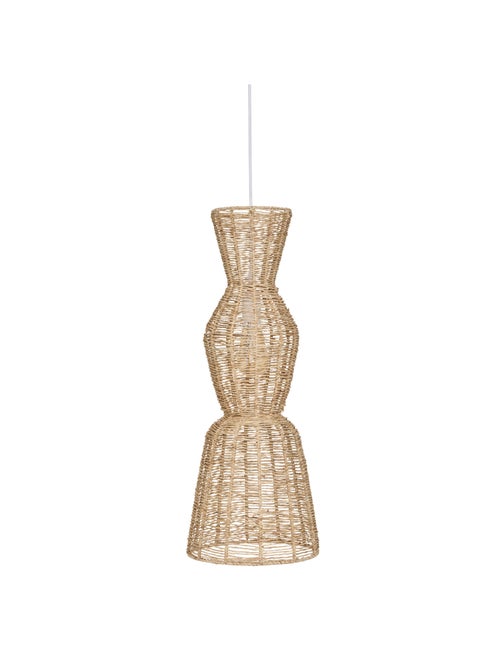 Suspension en jute et acier design vertical - Kiabi