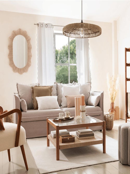 Suspension en jute ethnique chic - Kiabi